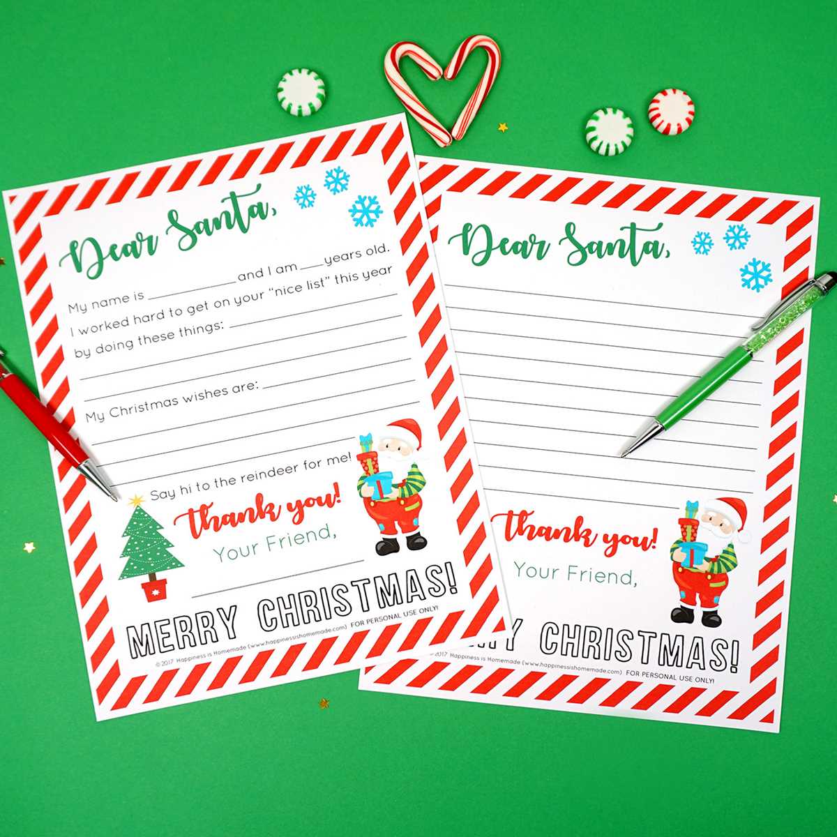 dear santa template free printable