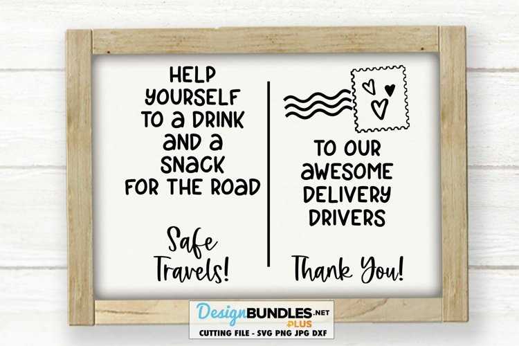 delivery driver snack sign free printable
