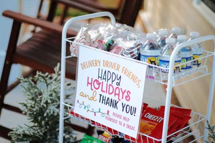 delivery driver snack sign printable free