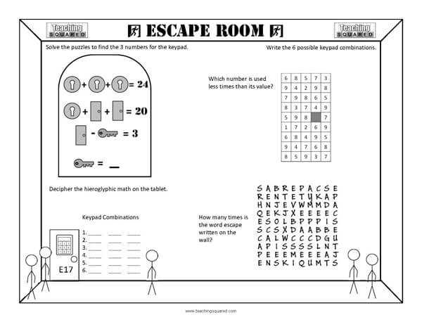 riddle printable escape room puzzles