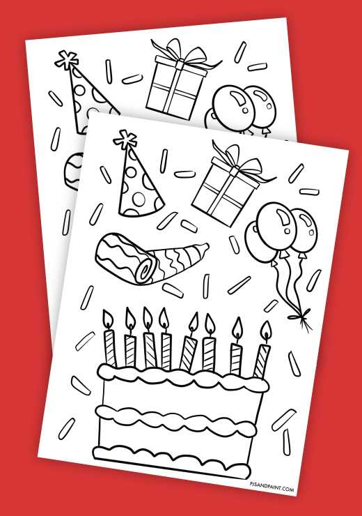 foldable printable birthday cards to color