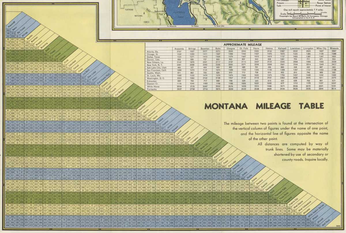 printable montana road map