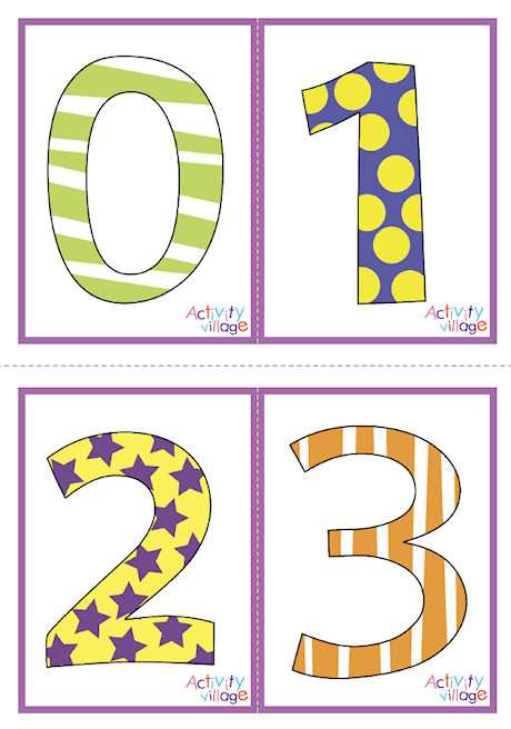 digit cards 0 9 printable