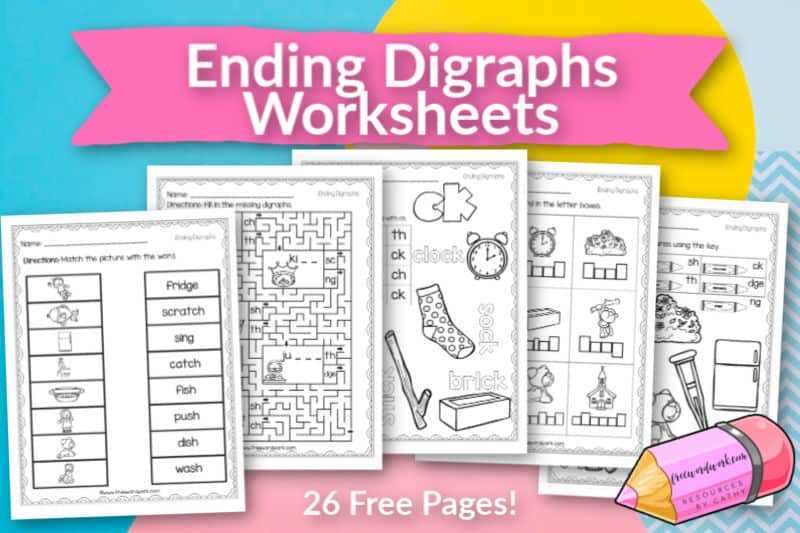digraphs worksheets free printables