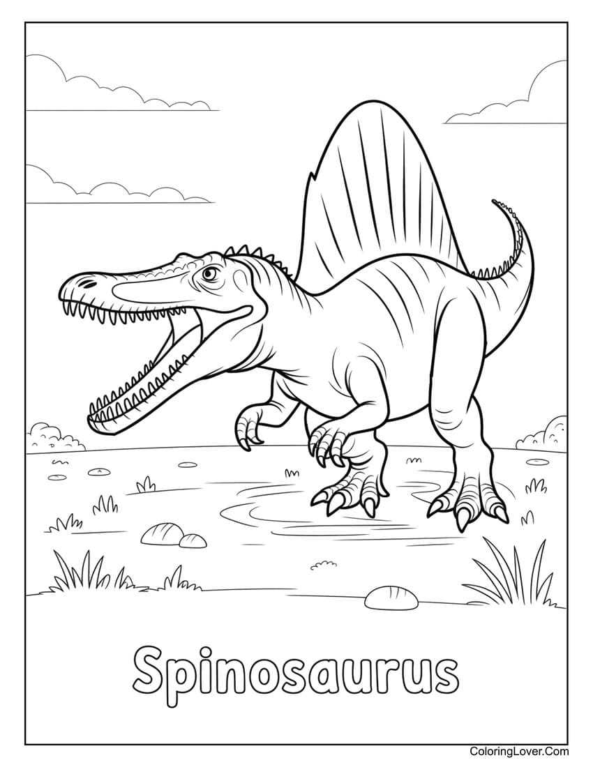 dinosaur free printable coloring pages