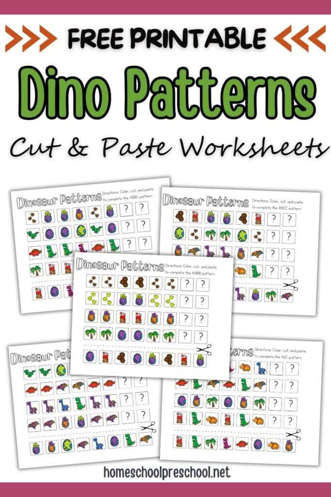 dinosaur pattern printable