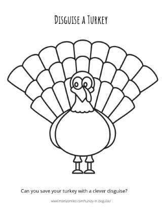 disguise the turkey ideas printable