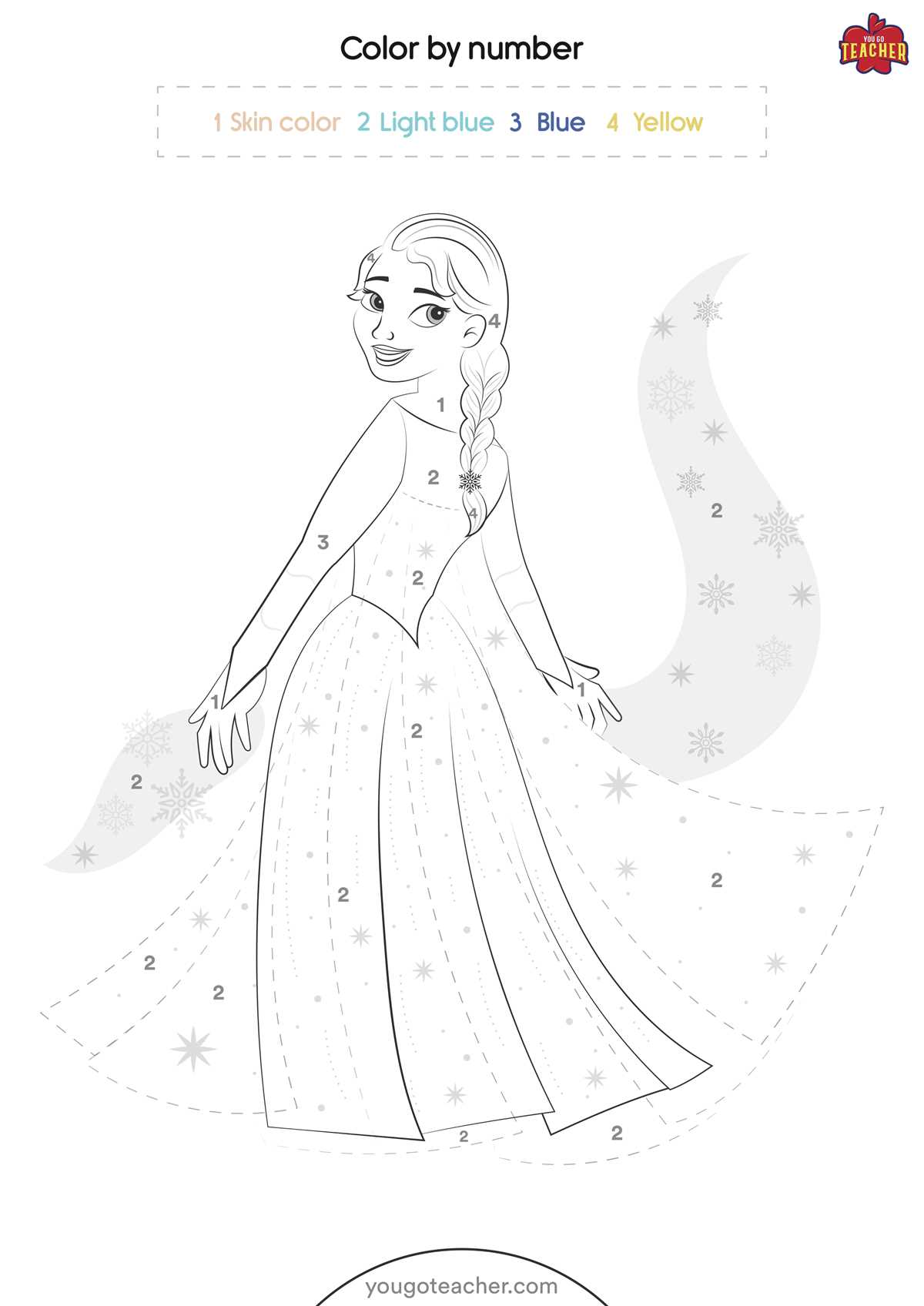 disney color by number printables
