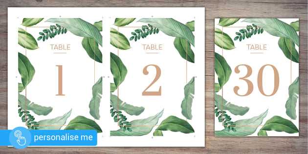 printable table numbers