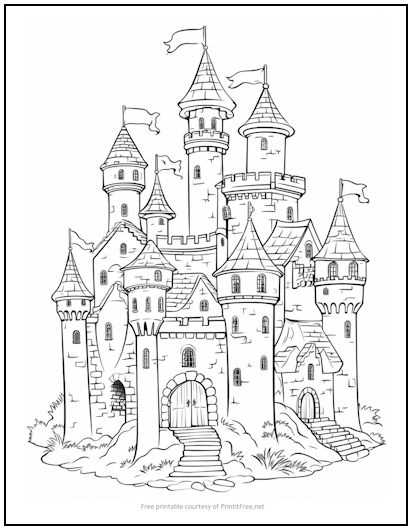 printable coloring pages castles