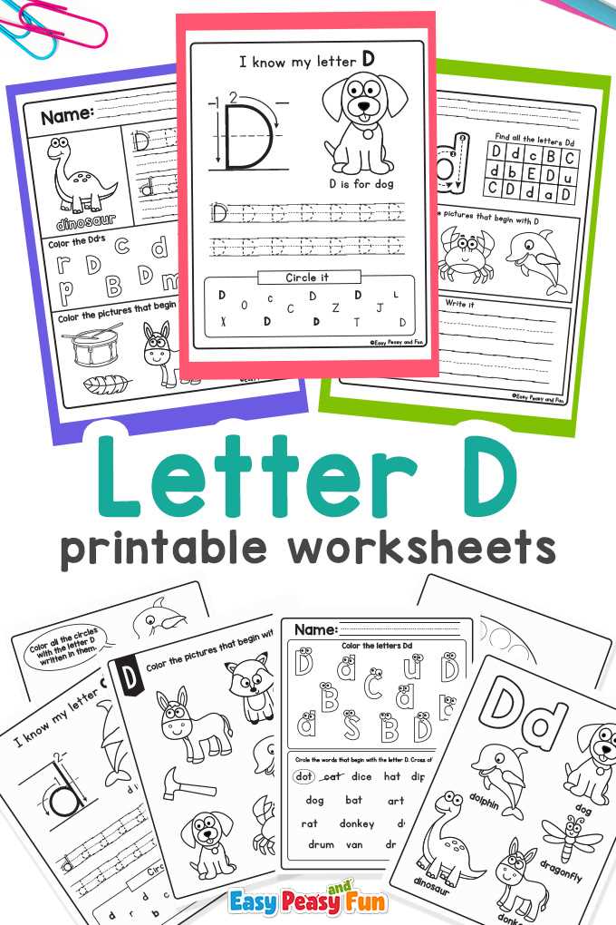 letter d free printable worksheets
