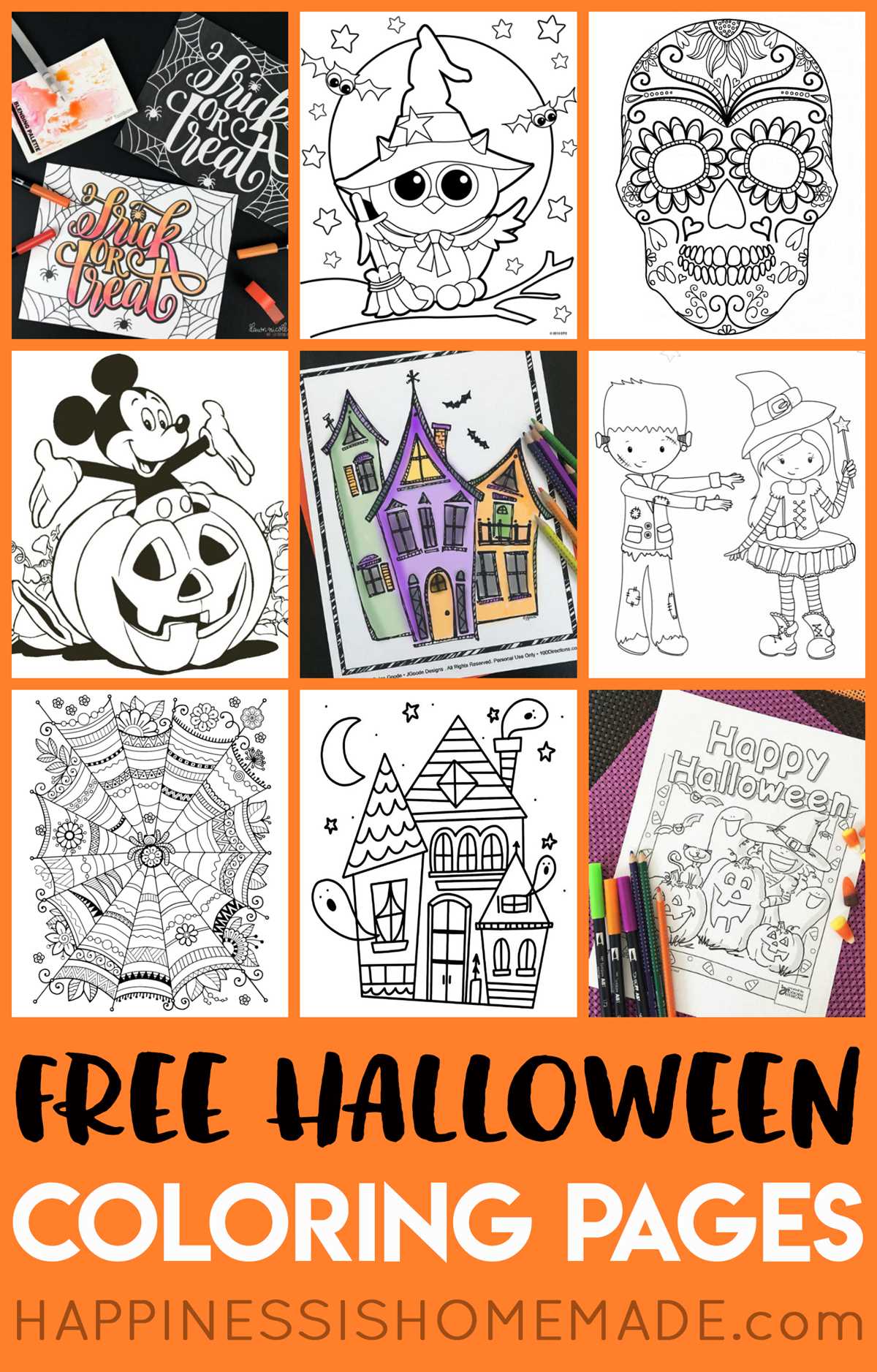 halloween printable colouring pictures