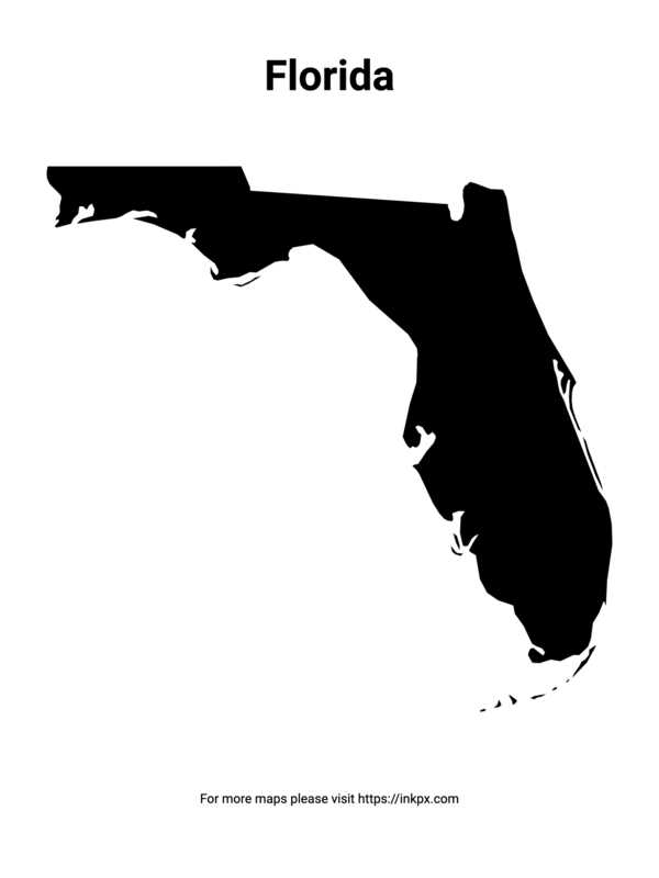 florida state map printable