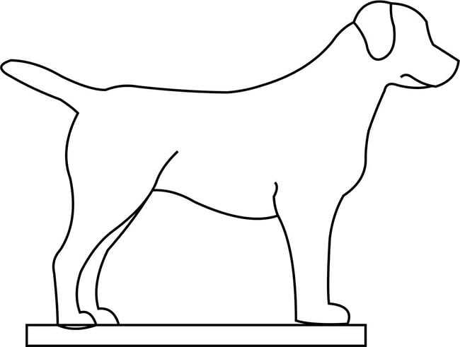 dog outline printable