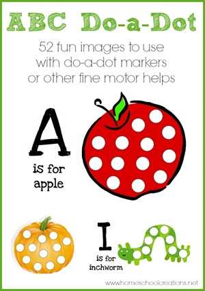 dot marker letter printables