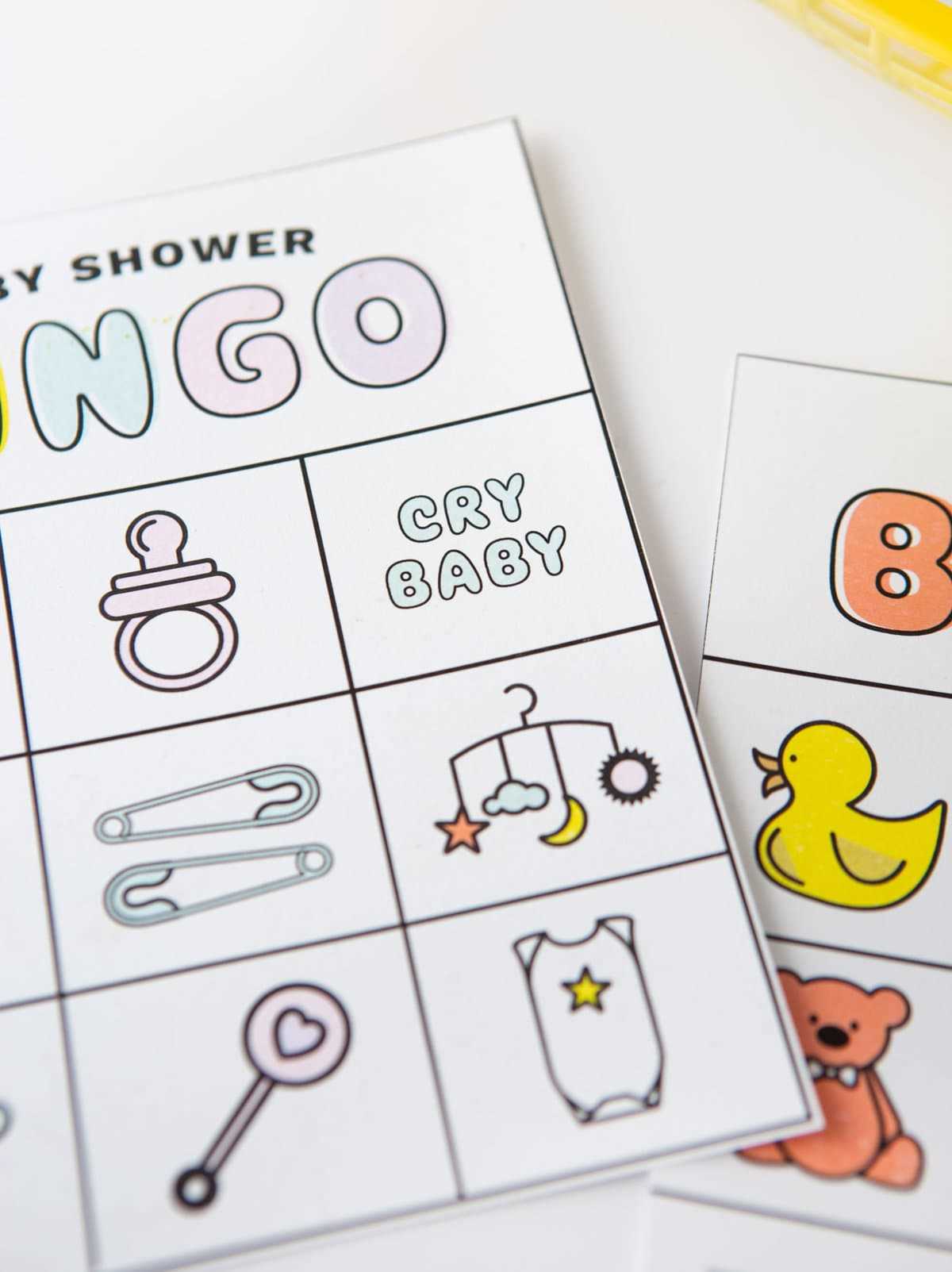 downloadable 50 free printable baby bingo cards