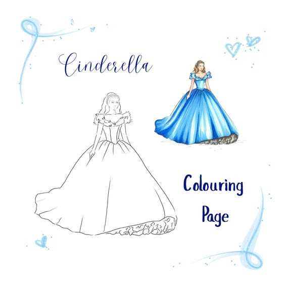 cinderella coloring pages printable