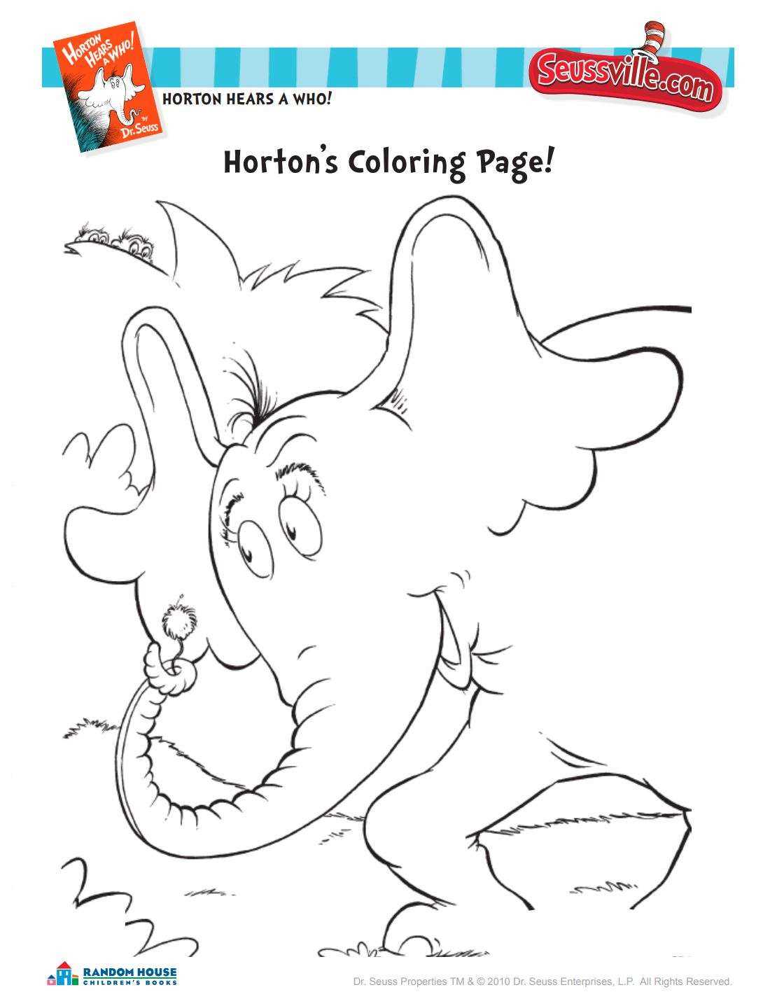 dr seuss printable coloring pages