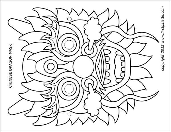 dragon mask printable