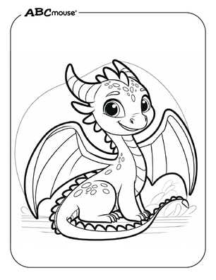 dragon printable coloring page