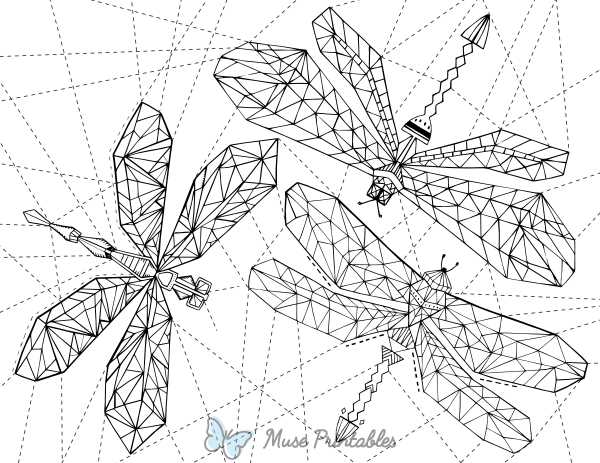dragonfly coloring pages printable