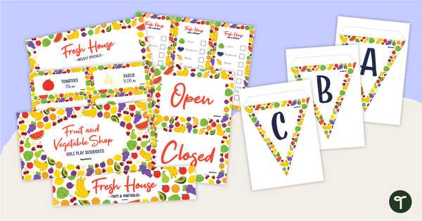 dramatic play grocery store free printables