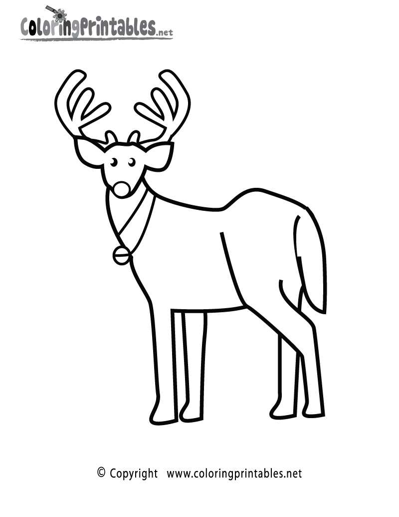 reindeer outline printable
