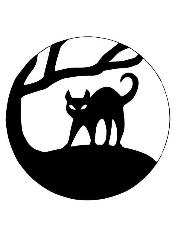 printable black cat template