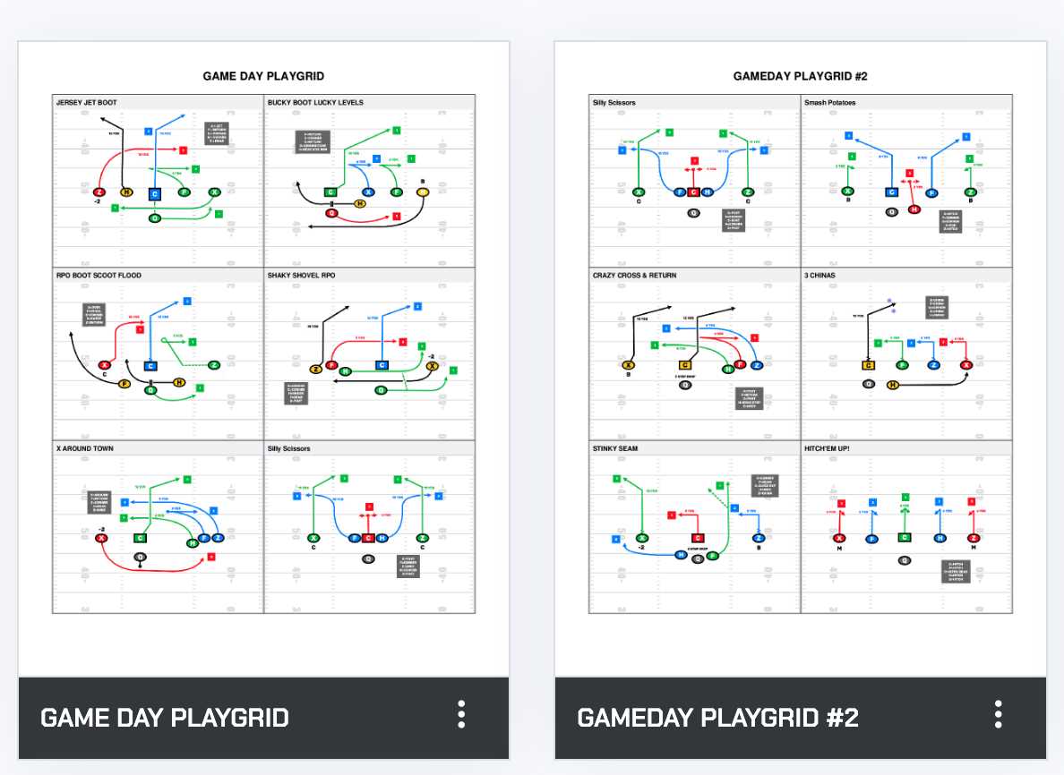 printable flag football plays