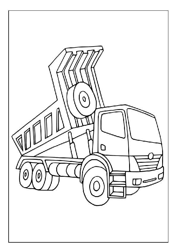 dump truck coloring pages printable