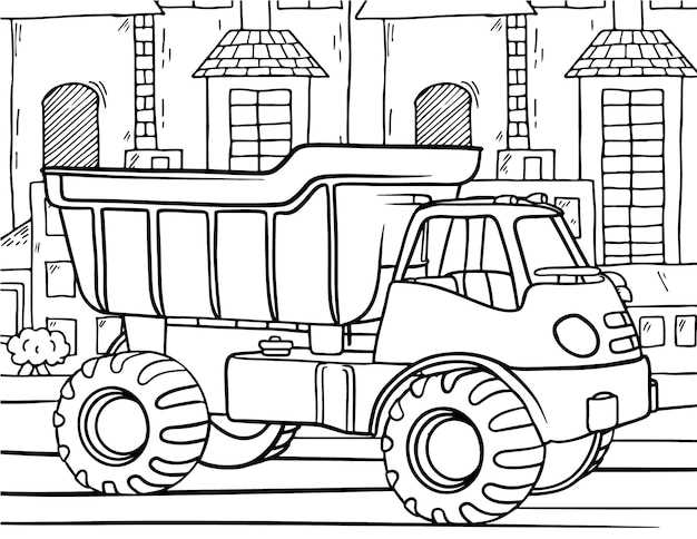 dump truck coloring pages printable