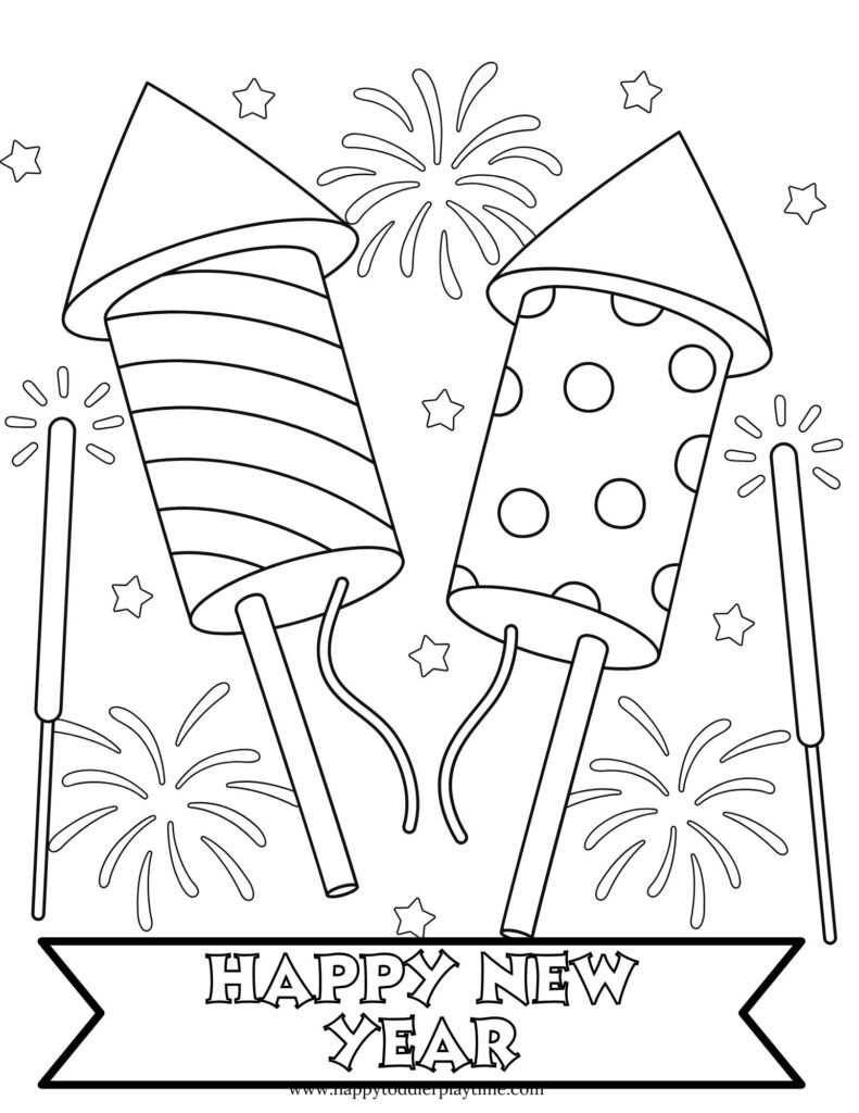 printable new years coloring pages