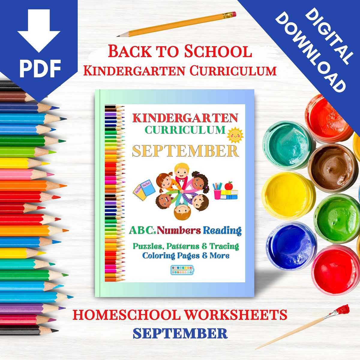 kindergarten curriculum homeschool printable