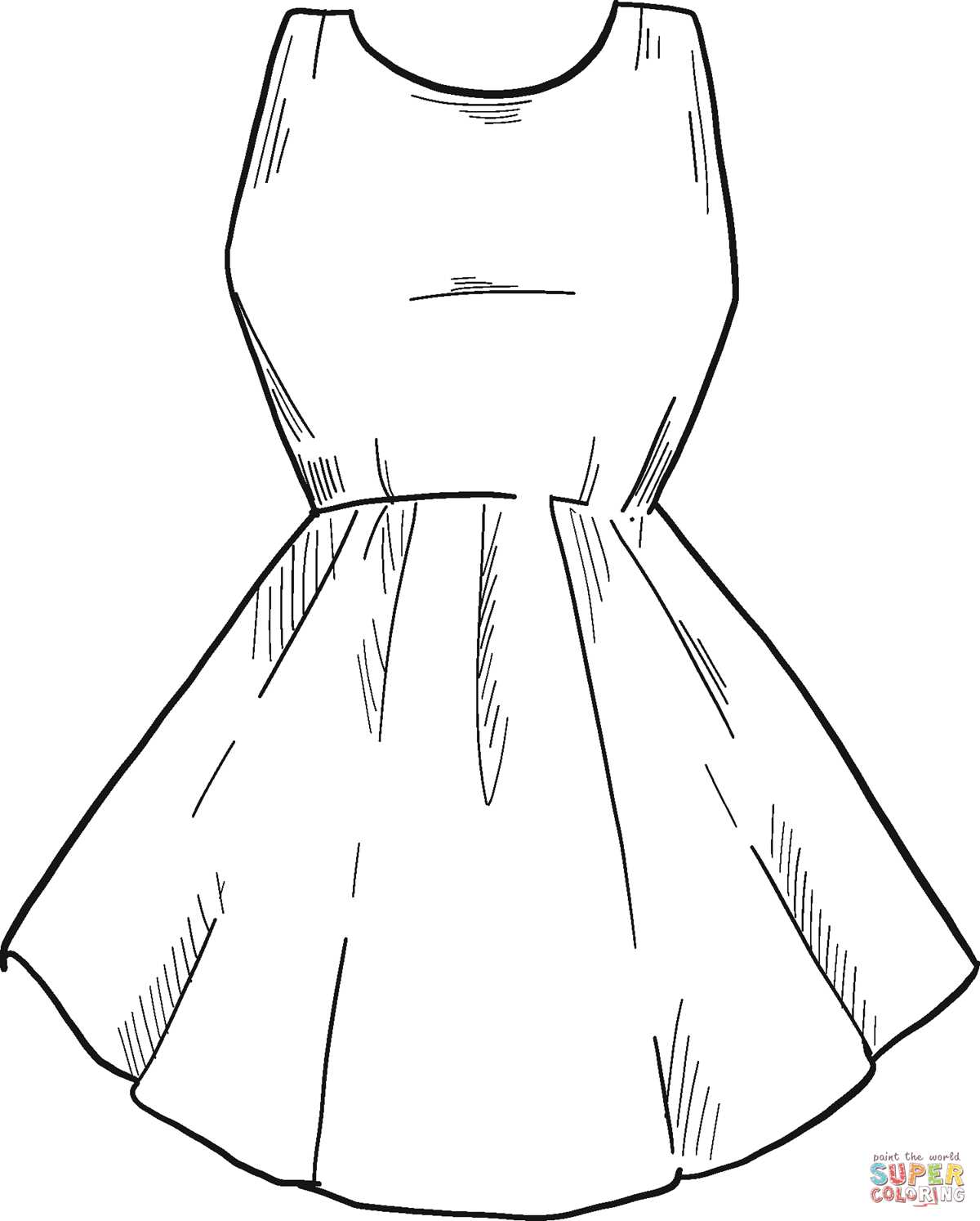 printable coloring pages dresses