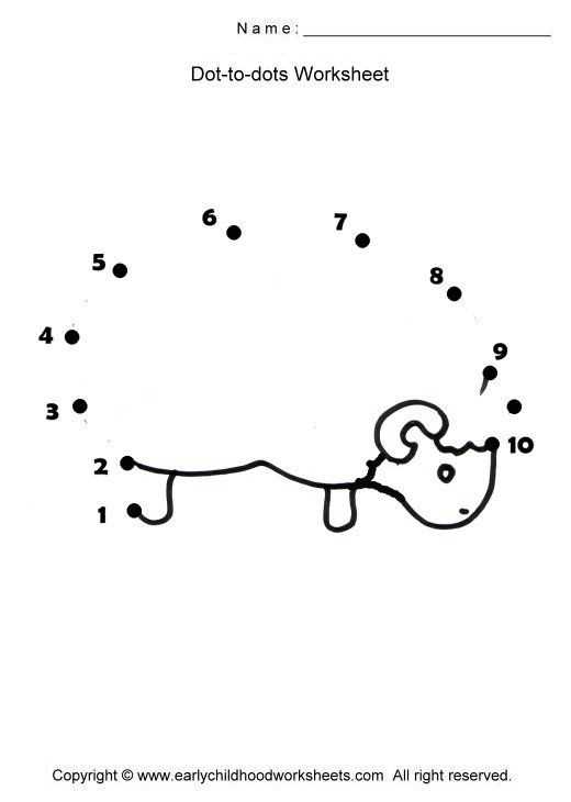 simple dot to dot printables