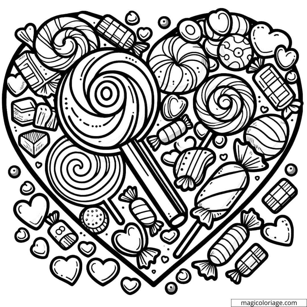 candy printable coloring pages