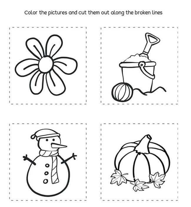 seasons printables for kindergarten