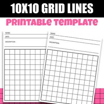 printable 10x10 grid