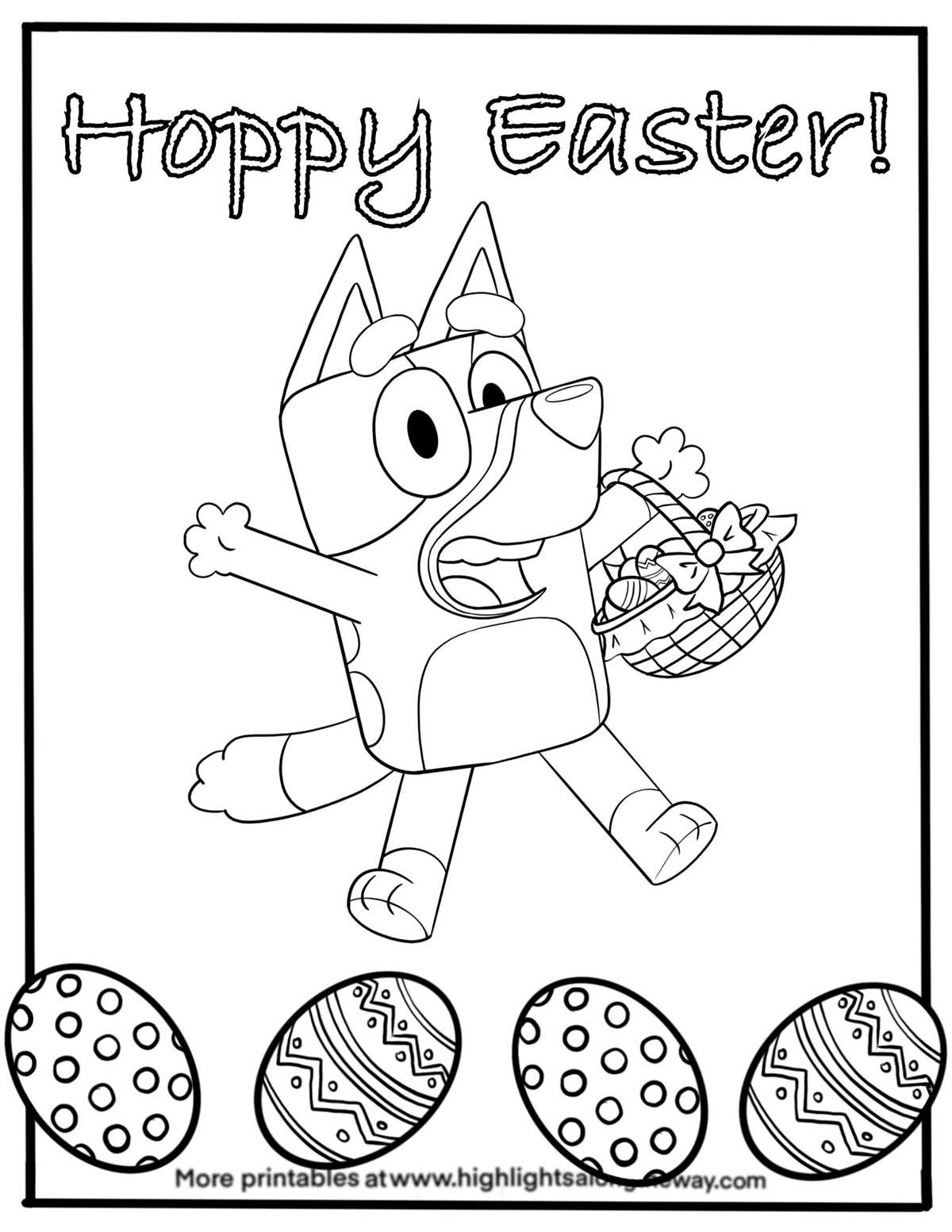 easter color pages printable
