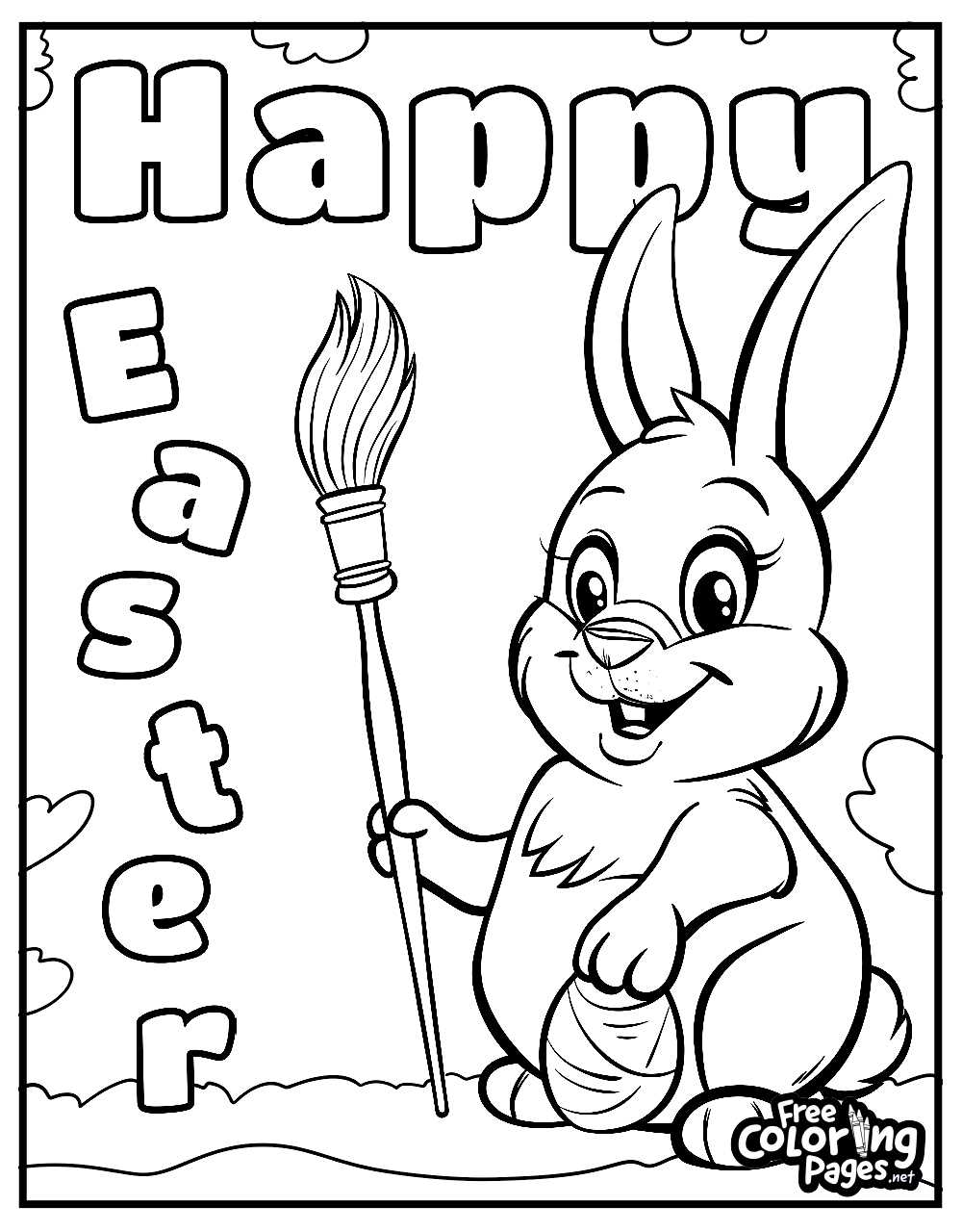 easter colouring pages free printables