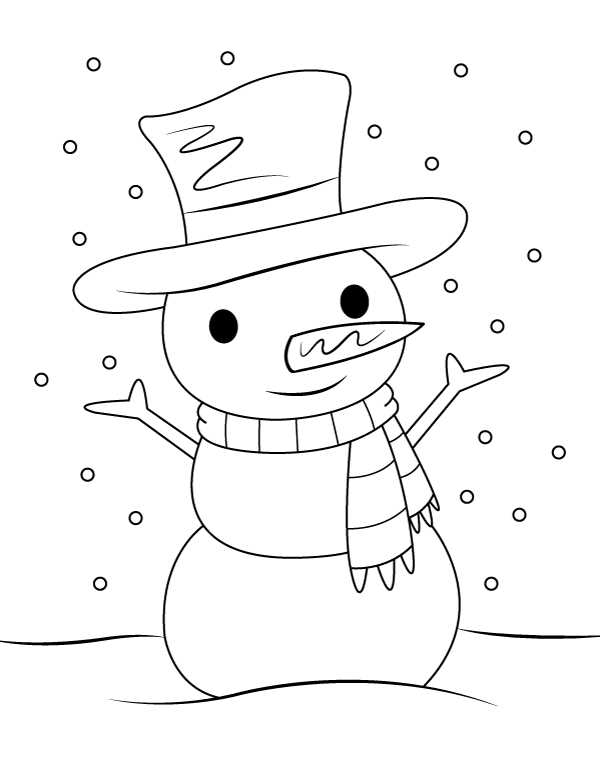 snowman coloring page printable