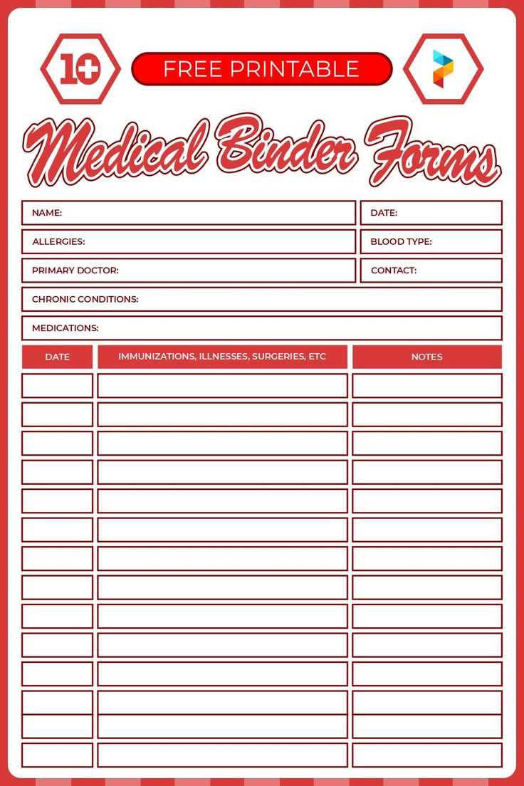 free printable medical binder
