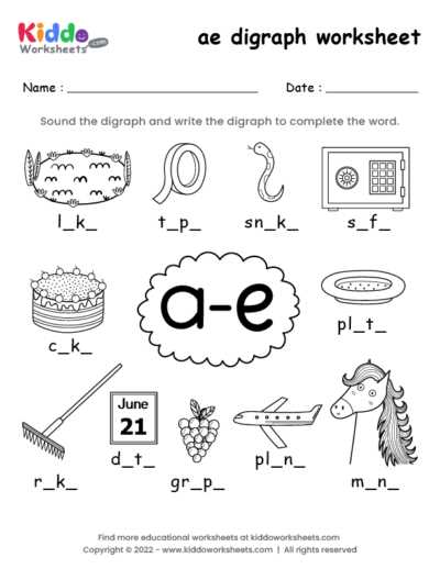 digraphs worksheets free printables