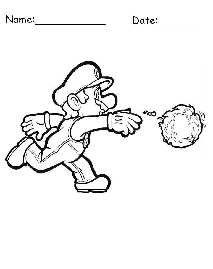 printable paper mario coloring pages
