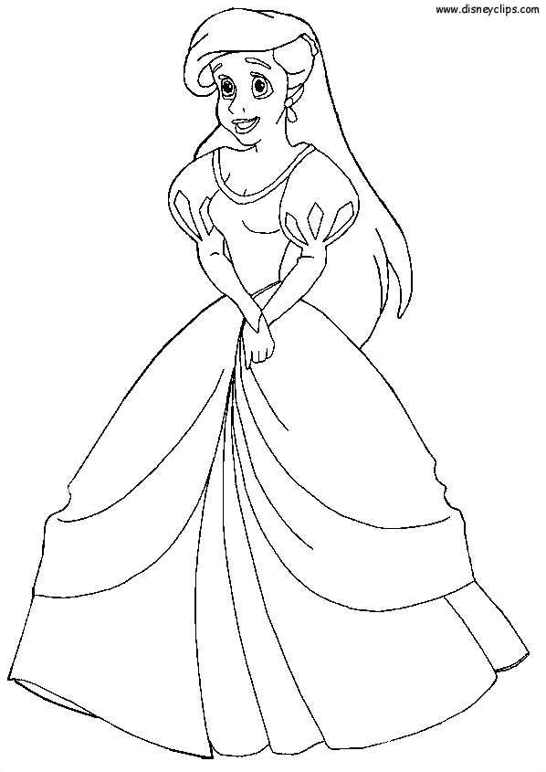 printable princess ariel coloring pages