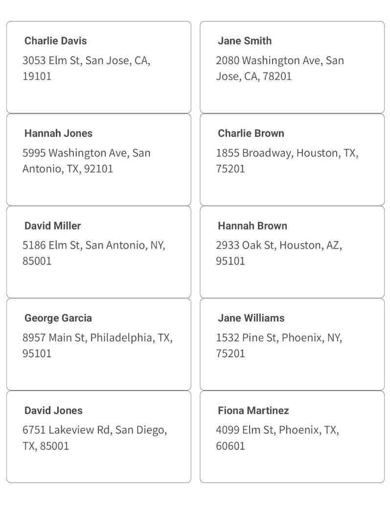 return address labels printable