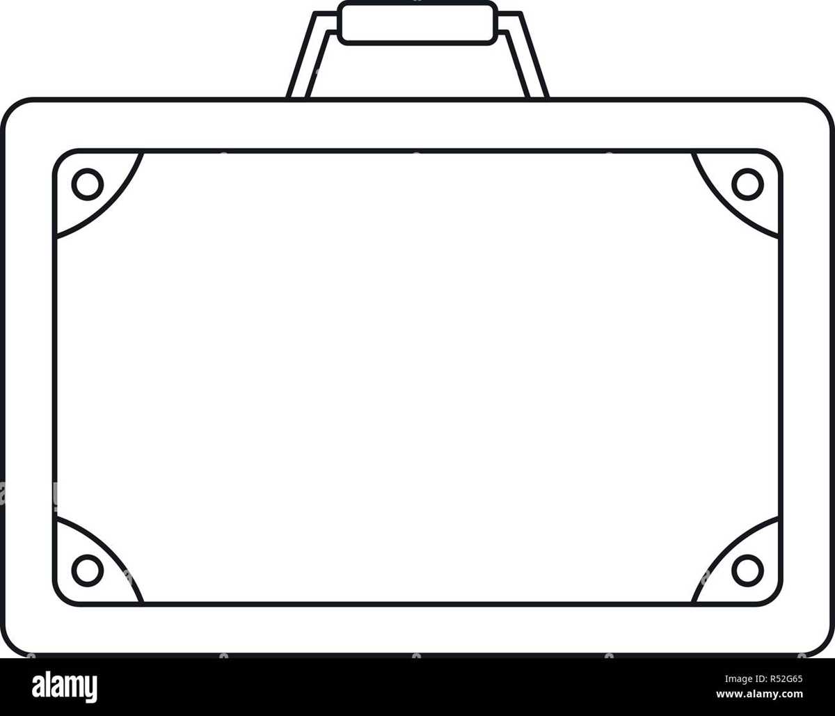 suitcase outline printable