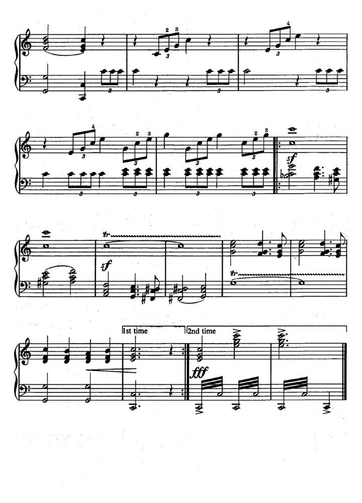 free printable easy piano sheet music