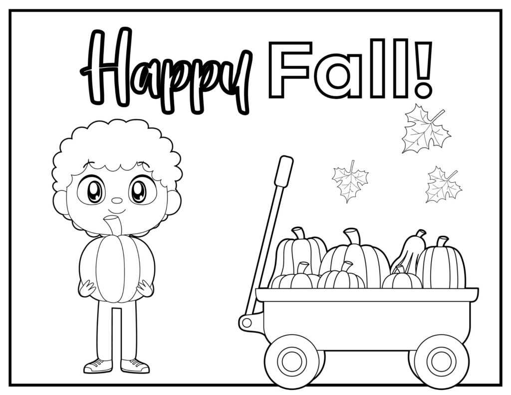 happy fall printable coloring pages