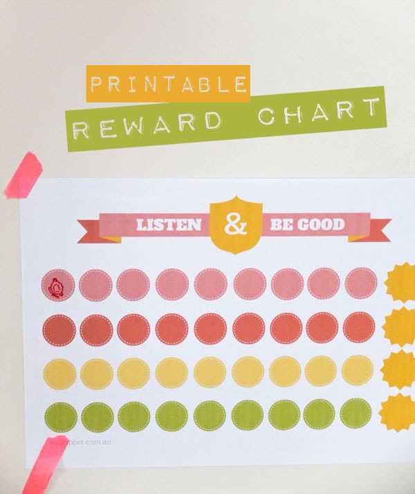 free printable reward chart